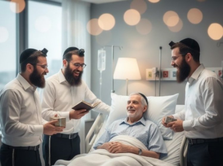 הדליקו אור בחנוכה: אנשי מוקד תהילים ארצי שימחו בבתי החולים