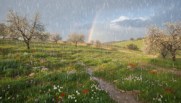 גשם יורד על שדות ישראל אחרי פסח - משמעות ביהדות וסגולות רוחניות